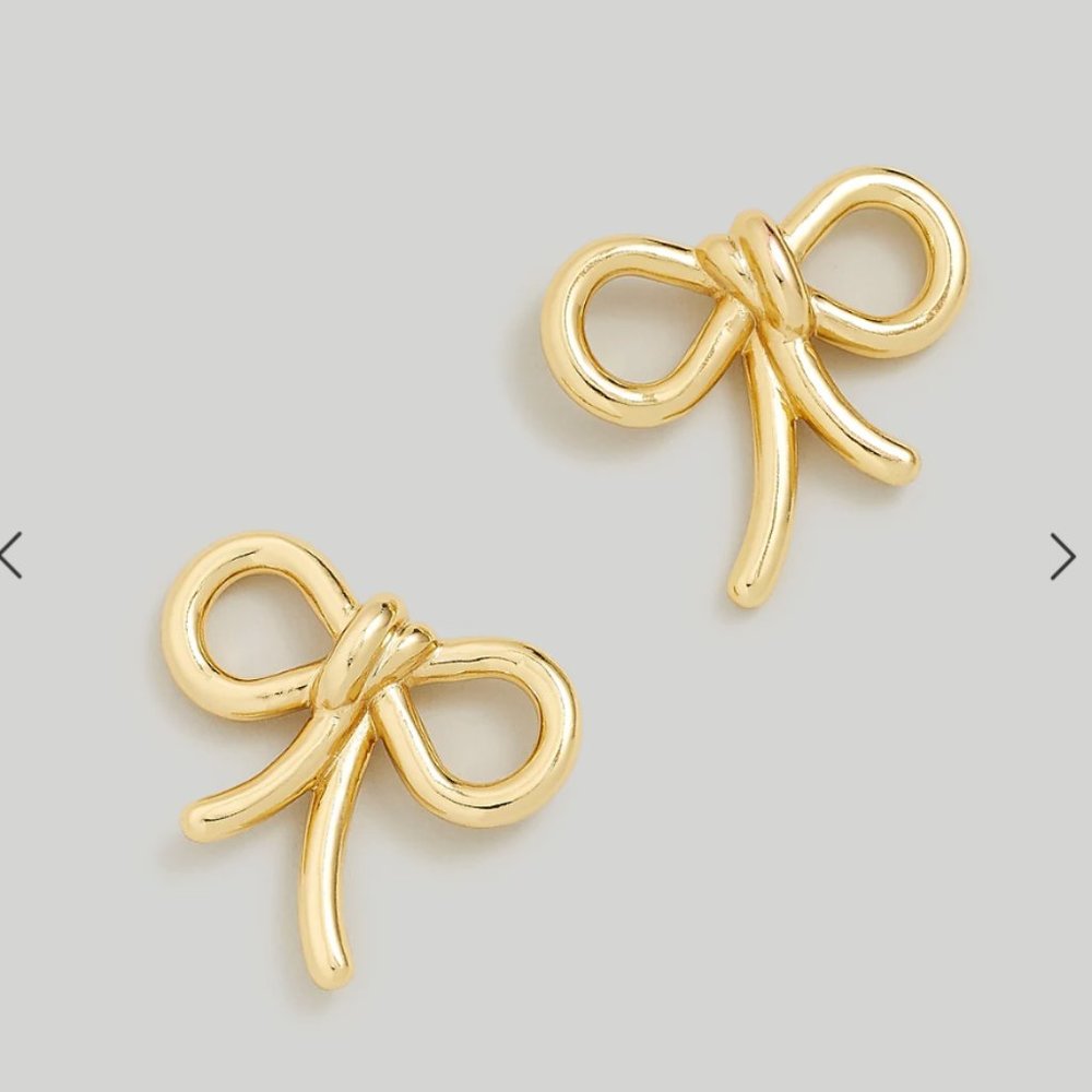 NWT Bow Stud Statement Earrings Madewell - Picture 1 of 5